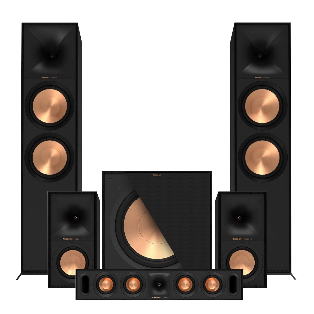 Klipsch R-800F 5.1 Høyttalerpakke, svart