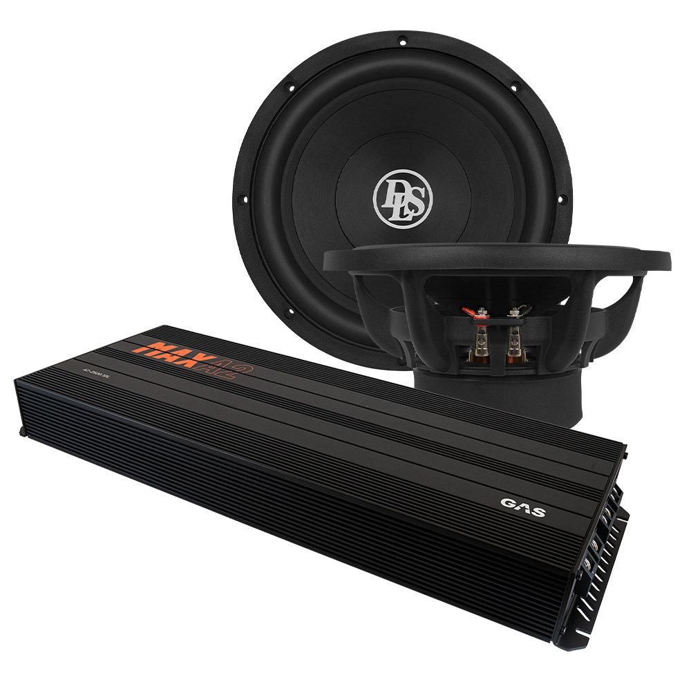 2-pakke DLS Reference RCW12.D2 & GAS MAX A2-2500.1DL, basspakke