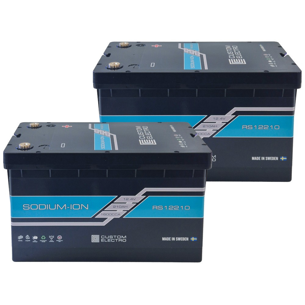 Batteripakke, 2-pakning CustomElectro RS 12-210 Sodium-Ion