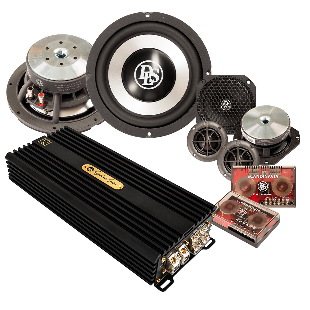 DLS Scandinavia & Signature, fantastisk 6.5tommes frontsystem med forsterker