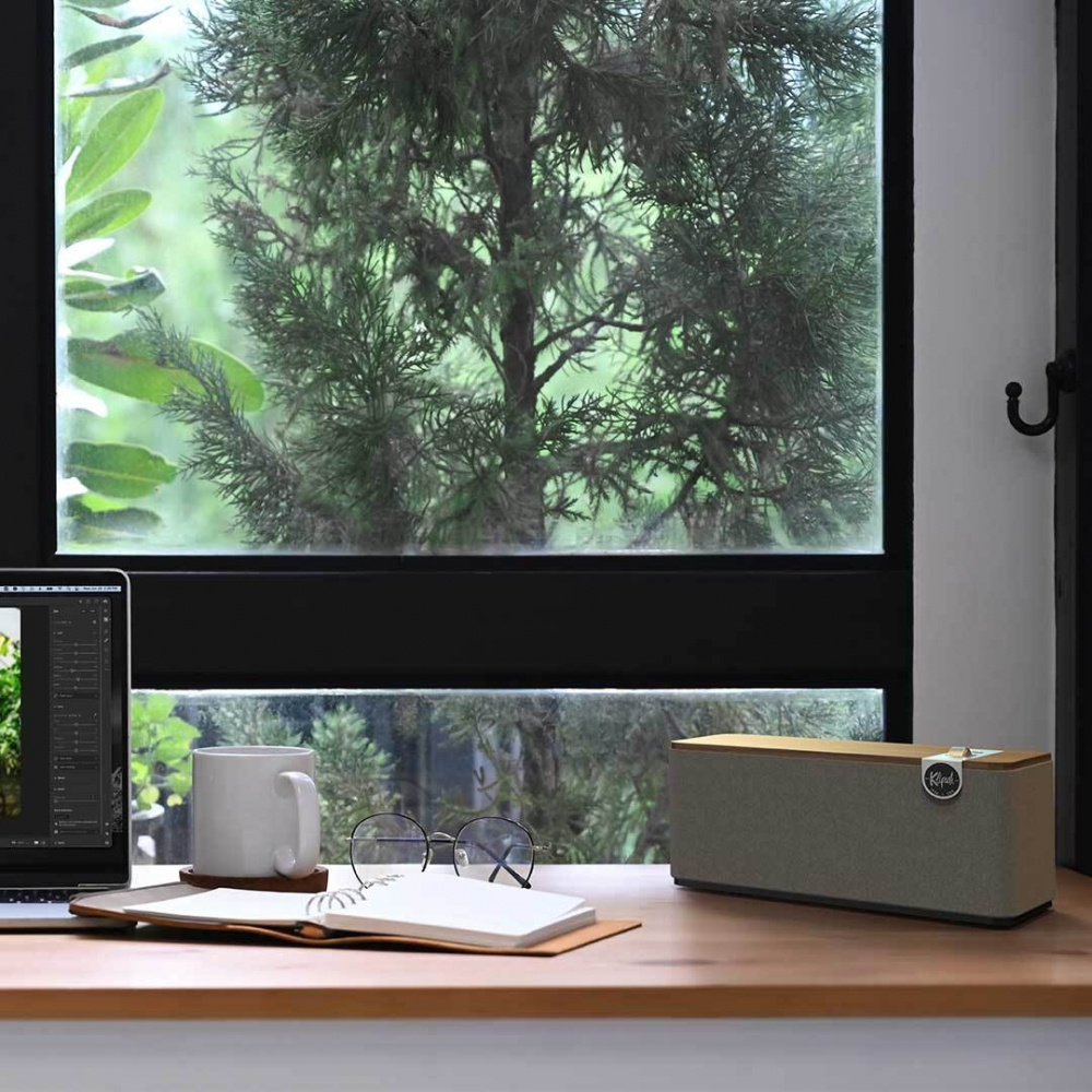 2-pakning Klipsch The One Plus Bluetooth-høyttaler, valnøtt