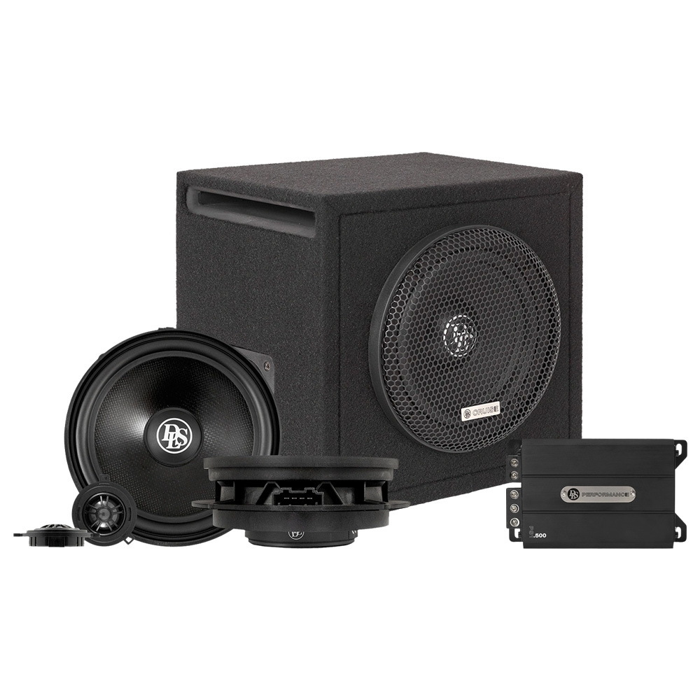 DLS Cruise lydpakke til Transporter T6.1, basspakke og høyttalere