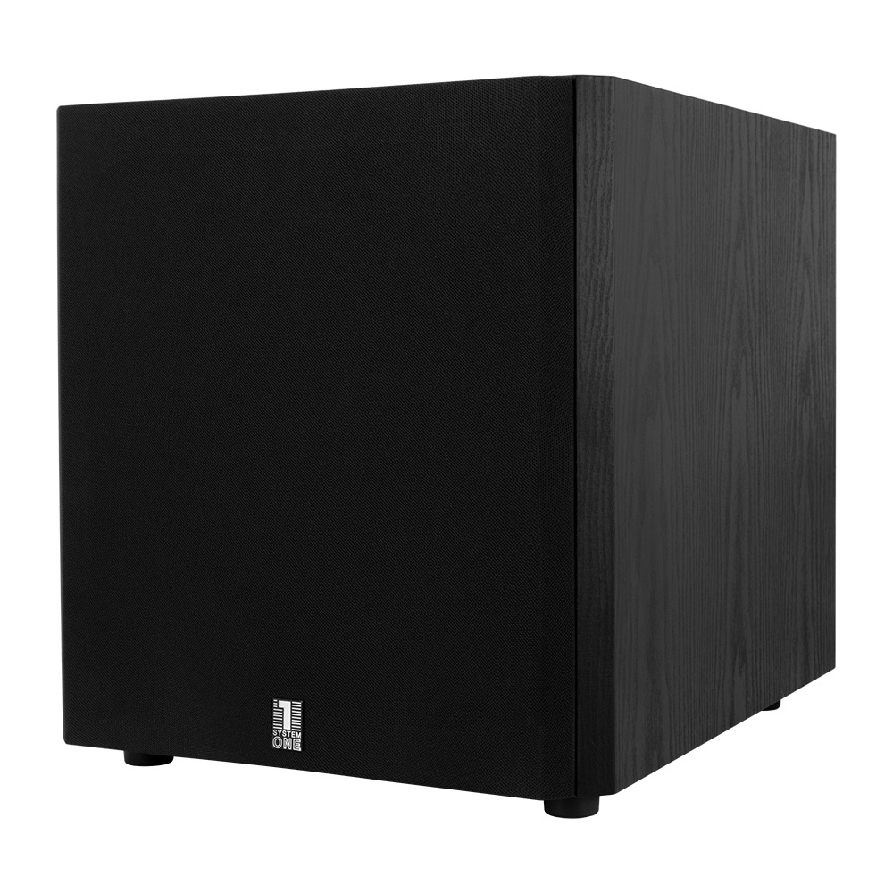 System One W120 aktiv subwoofer, svart + subwooferkabel