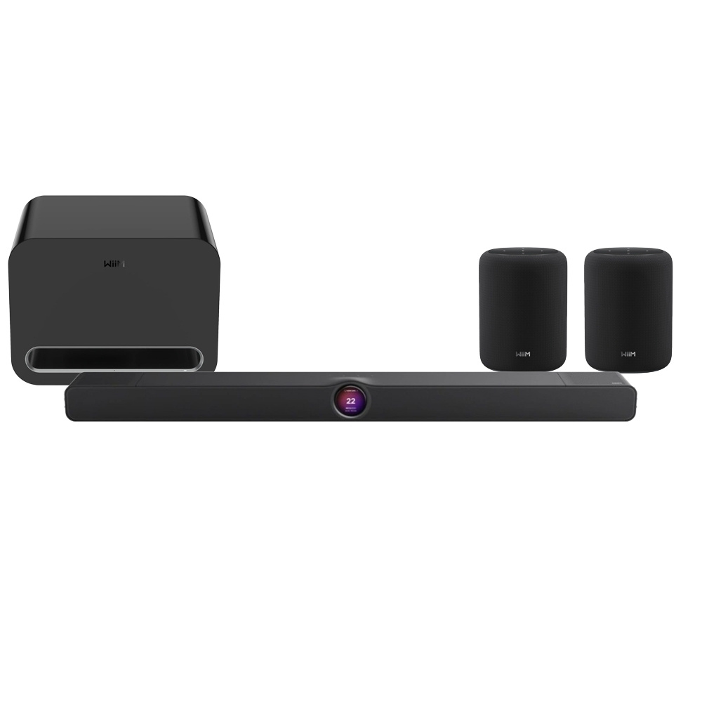 WiiM Bar surroundpakke med WiiM Sub Pro og Sound Lite, svart