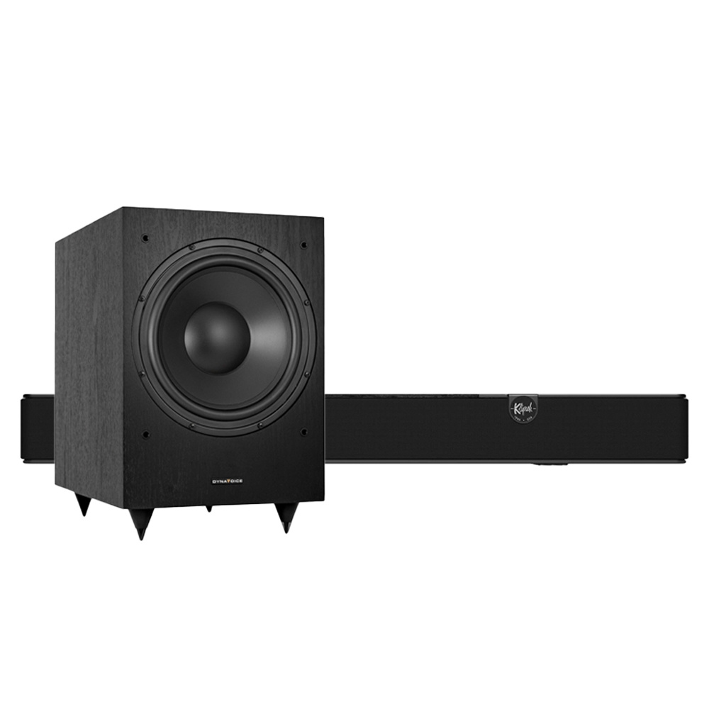 Klipsch Flexus Core 100 & Dynavoice MW10, 2.1 lydplankepakke med subwoofer