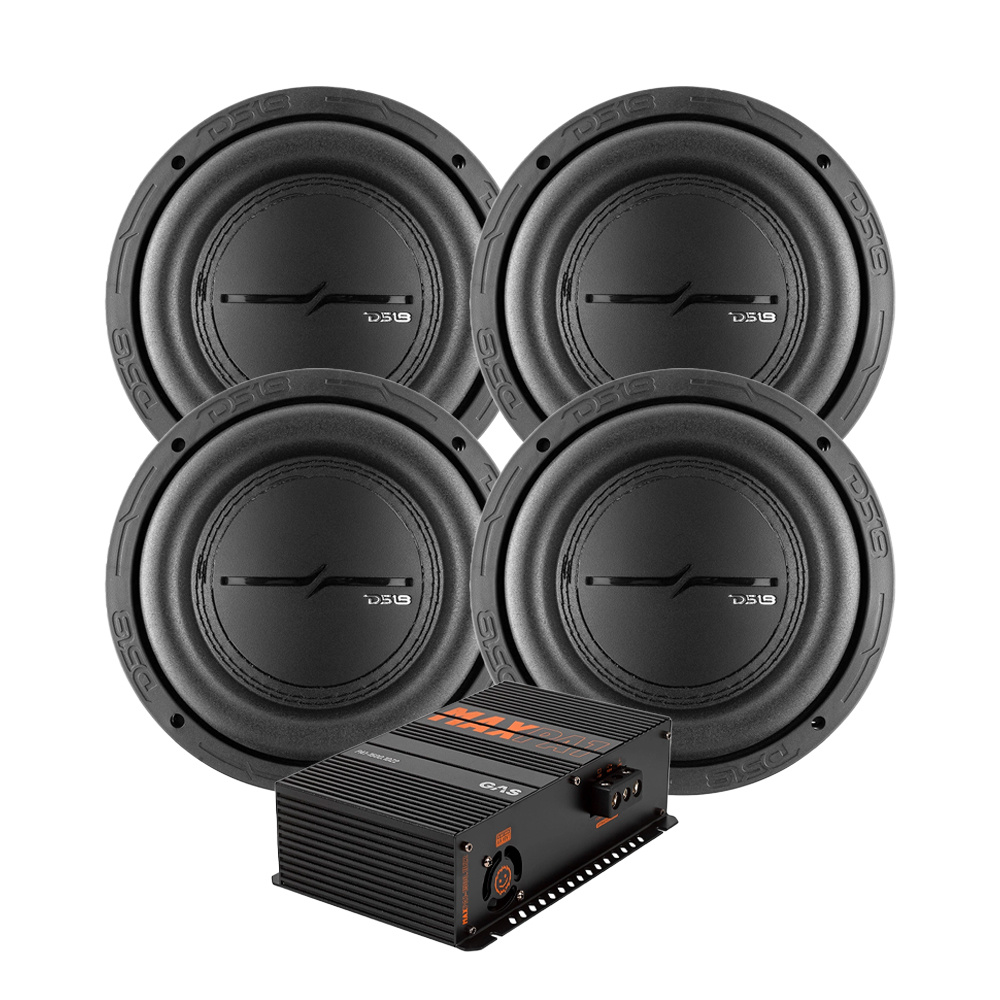 4-pakke DS18 ZXI6.4D & GAS MAX PA1-1500.1DZ2, baspakke